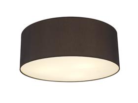 DK0604  Baymont 60cm Flush 3 Light Black, Frosted Diffuser
